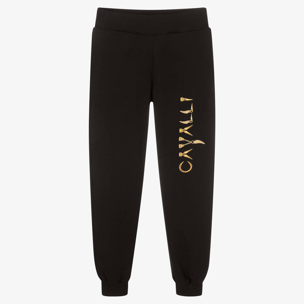 Roberto Cavalli - Schwarze Teen Fang Jogginghose (M) | Childrensalon