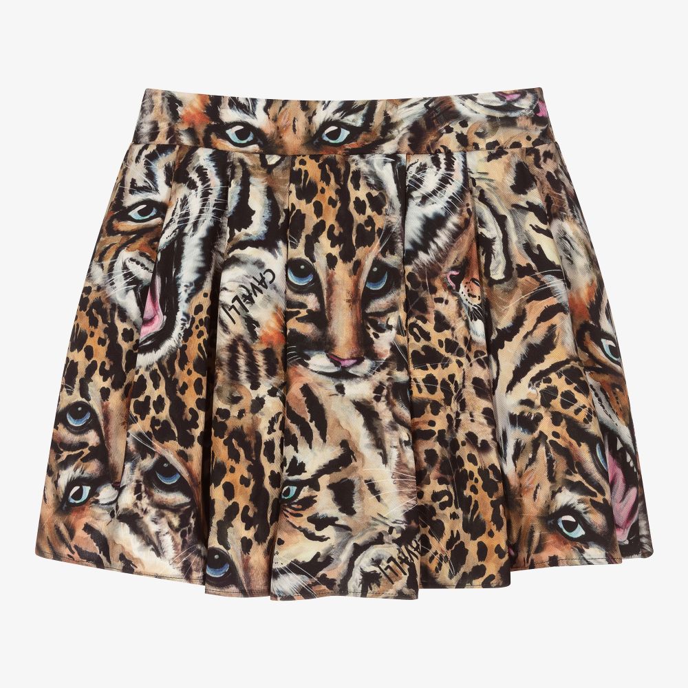 Roberto Cavalli - Teen Girls Black Leopard Skirt | Childrensalon