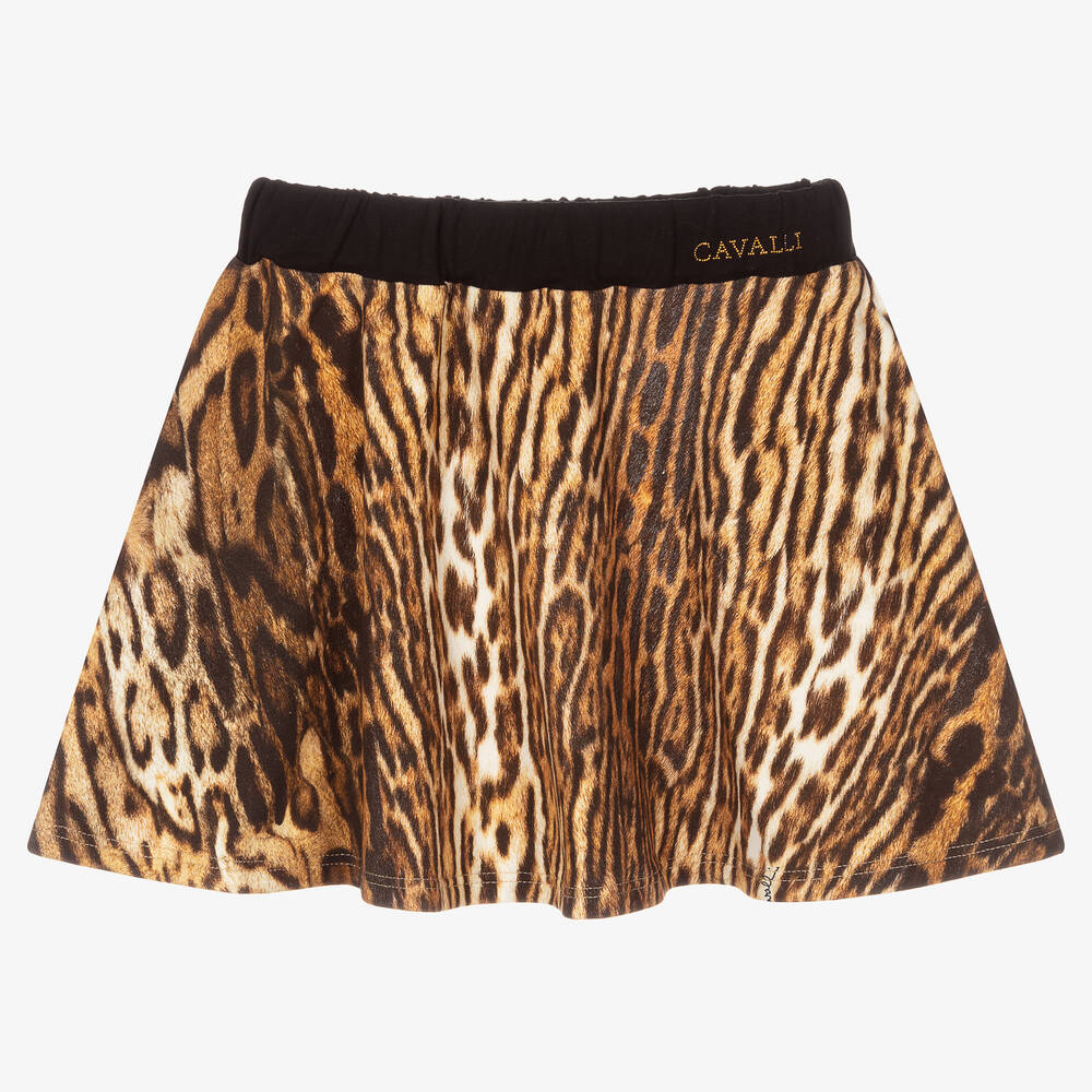 Roberto Cavalli-Teen Girls Ocelot Print Skirt | Childrensalon Outlet