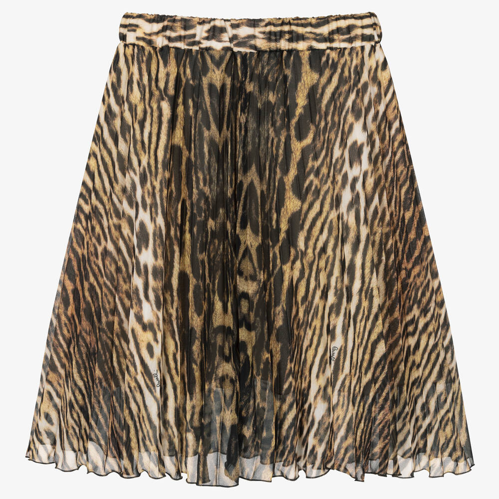 Roberto Cavalli-Teen Girls Ocelot Print Skirt | Childrensalon Outlet