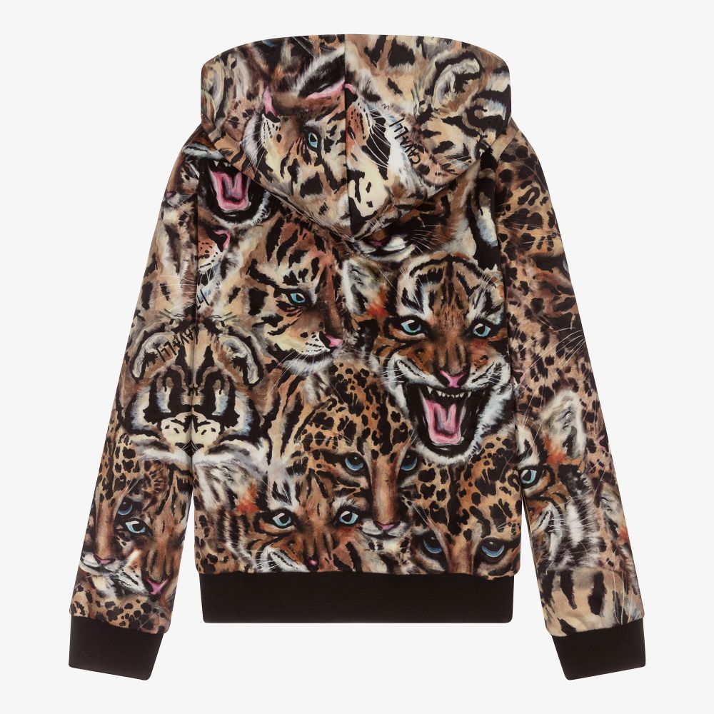 Roberto Cavalli-Teen Leopard Velour Zip-Up Top | Childrensalon Outlet