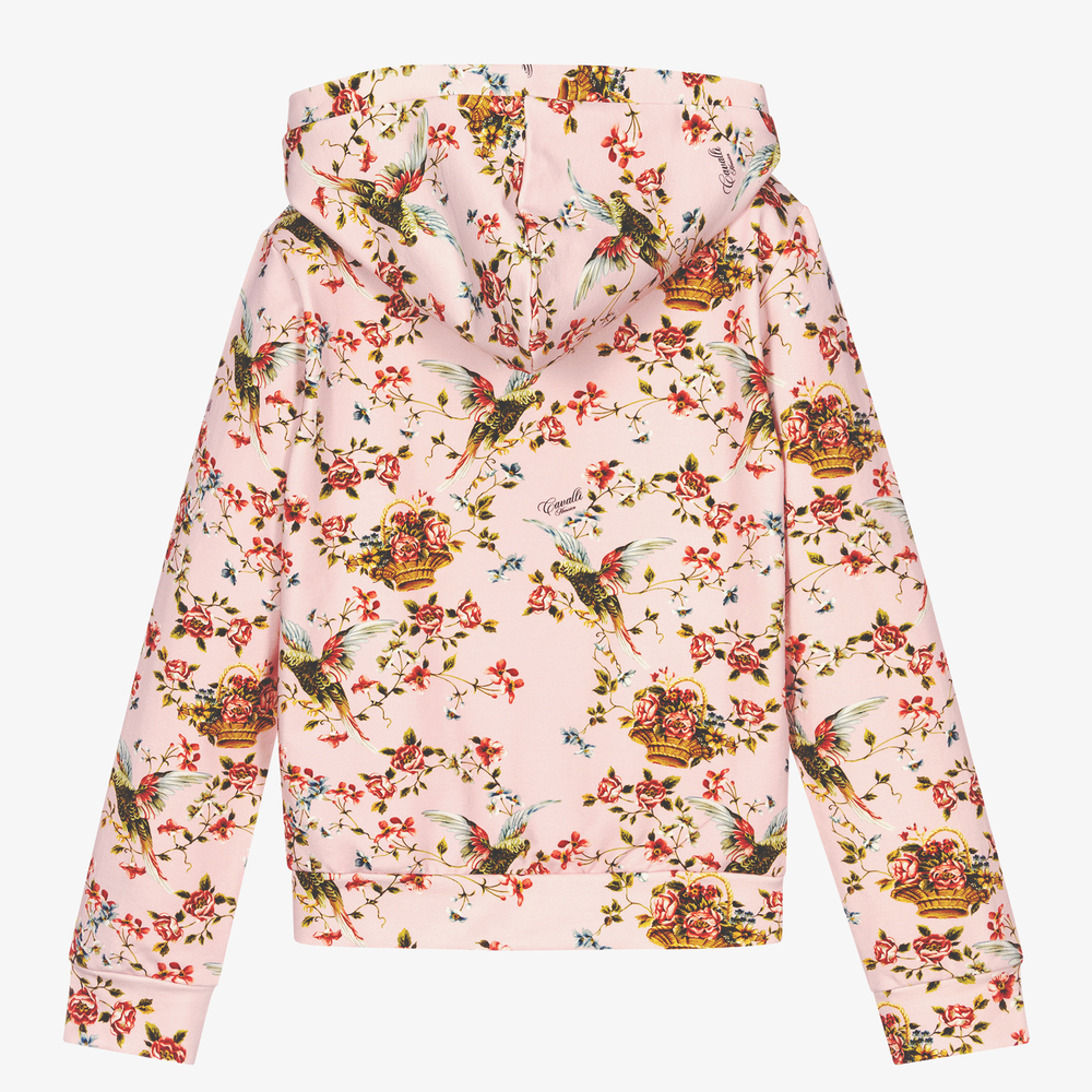 Roberto Cavalli-Teen Pink Floral Zip-Up Top | Childrensalon Outlet