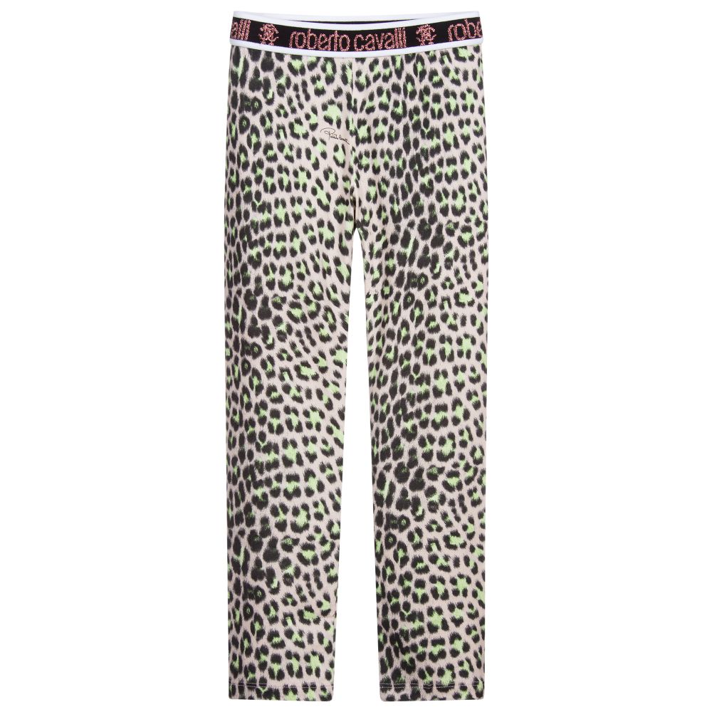 Roberto Cavalli - Teen Pink Leopard Leggings | Childrensalon