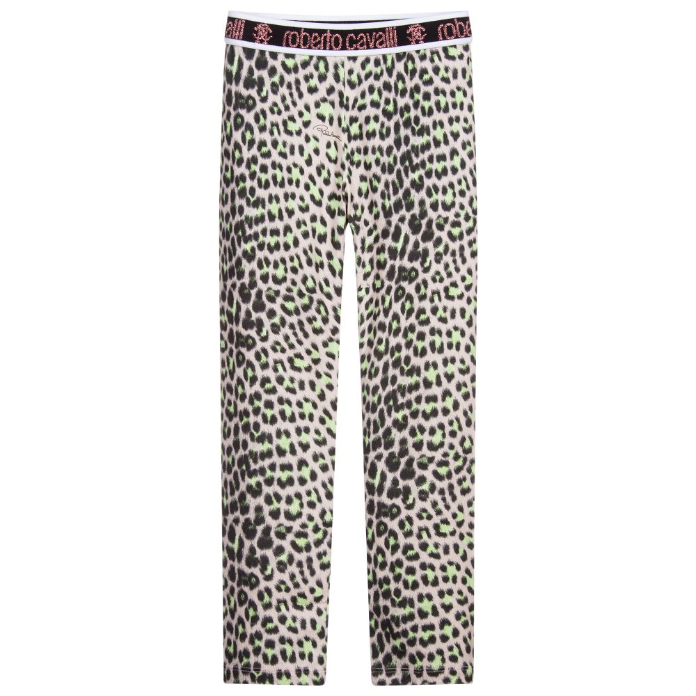 Roberto Cavalli-Teen Pink Leopard Leggings | Childrensalon Outlet