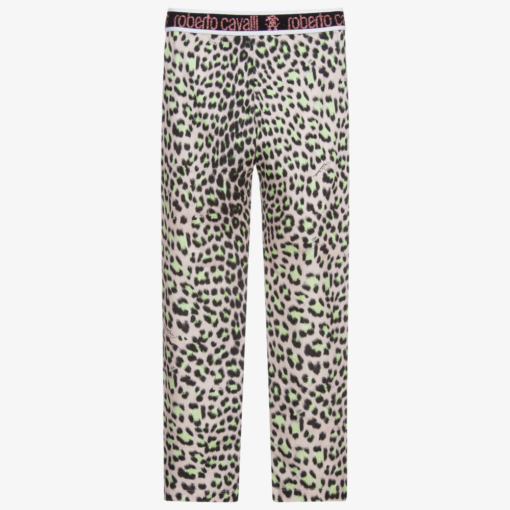Roberto Cavalli-Teen Pink Leopard Leggings | Childrensalon Outlet