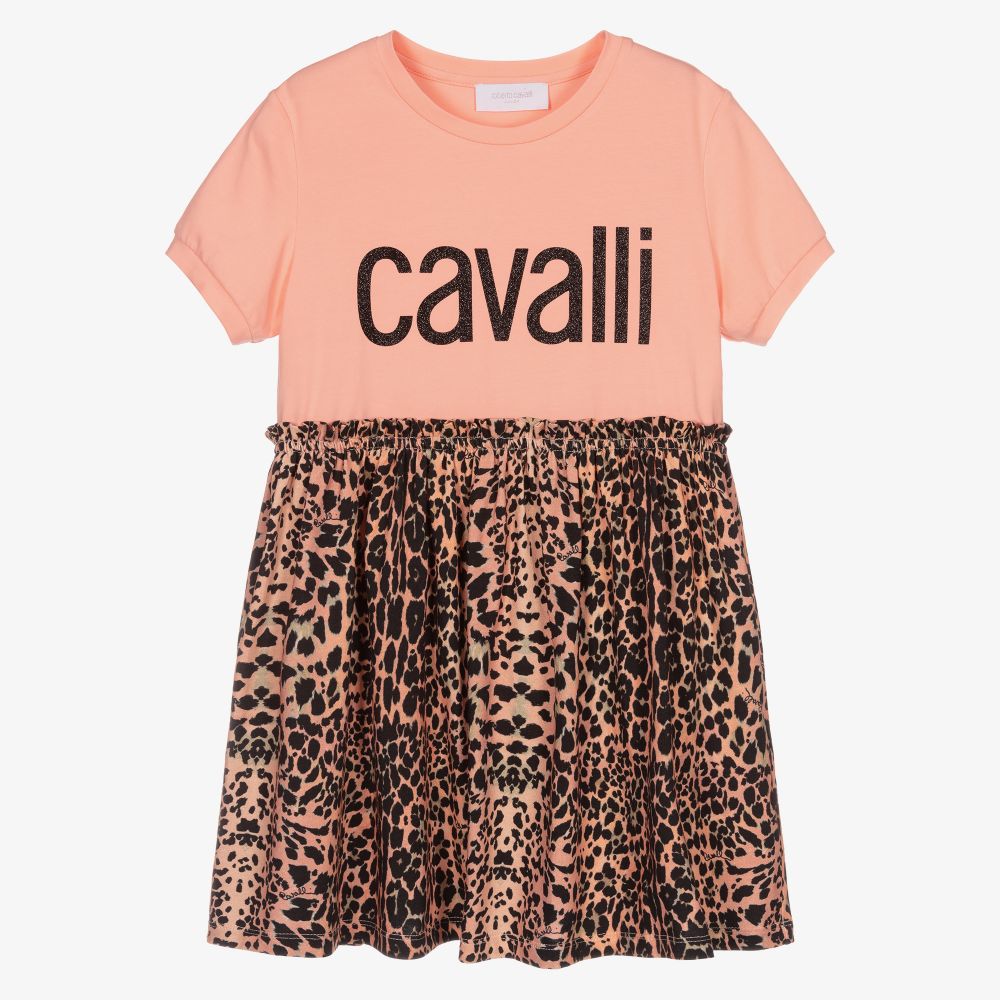 Roberto Cavalli-Teen Pink Leopard Print Dress | Childrensalon Outlet