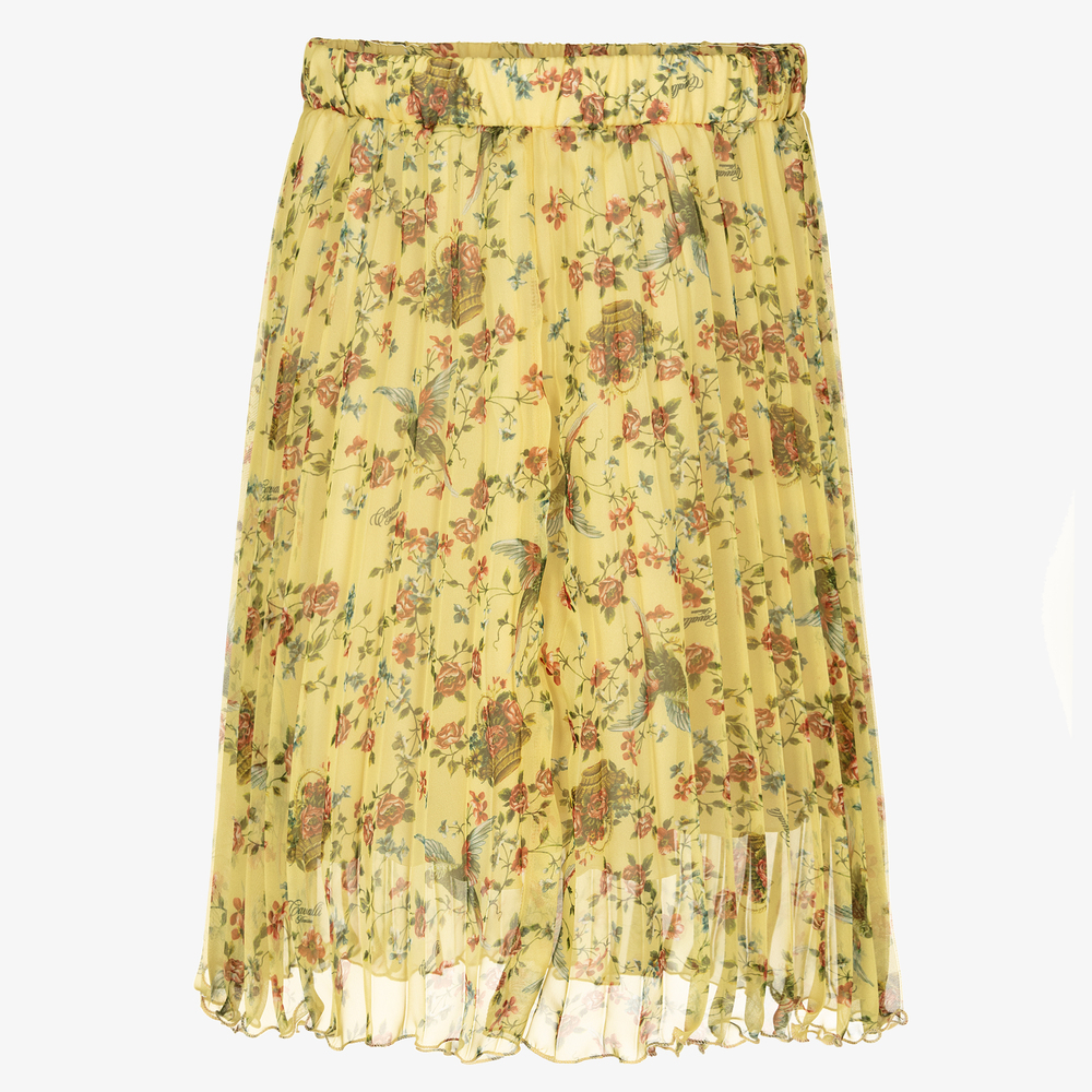 Mini pleated skirt store yellow