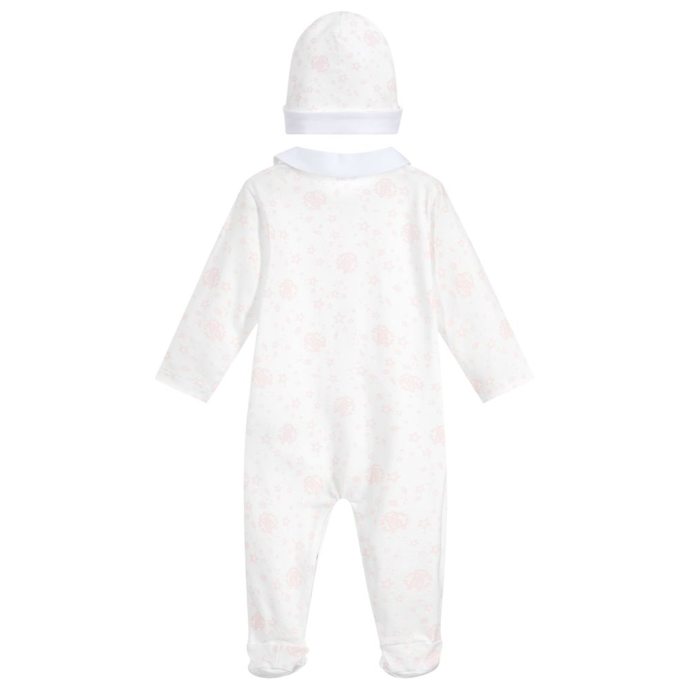 Roberto Cavalli-White Cotton Babygrow Set | Childrensalon Outlet
