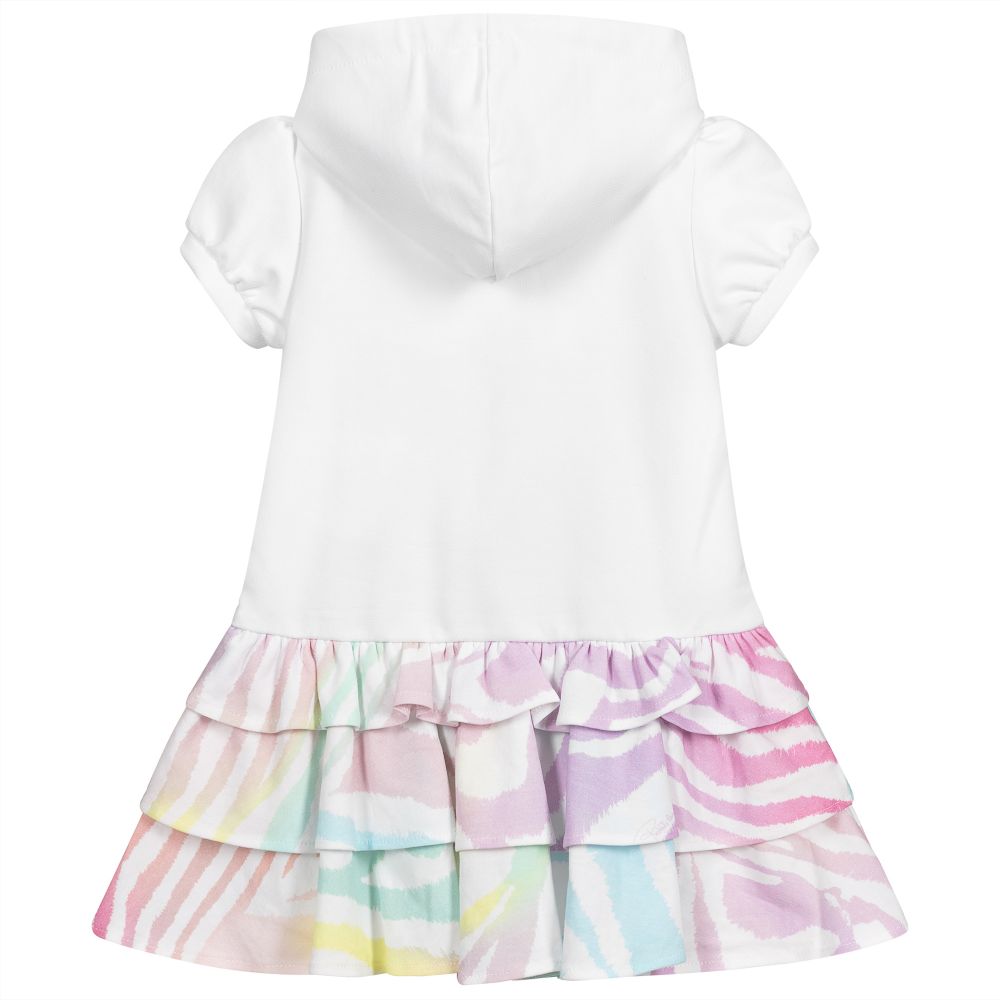 Roberto Cavalli-White Hooded Jersey Dress | Childrensalon Outlet