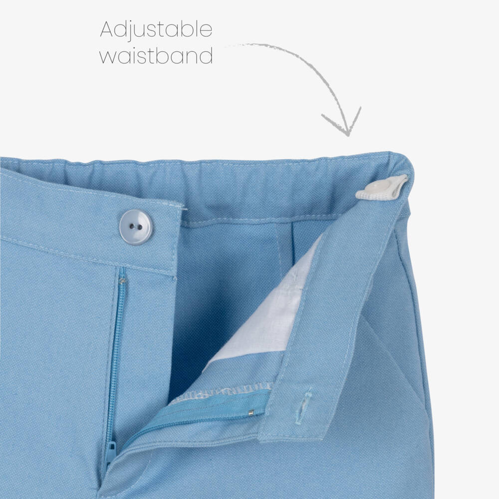 Rochy-Boys Blue Stripe Seersucker Shorts Set | Childrensalon Outlet