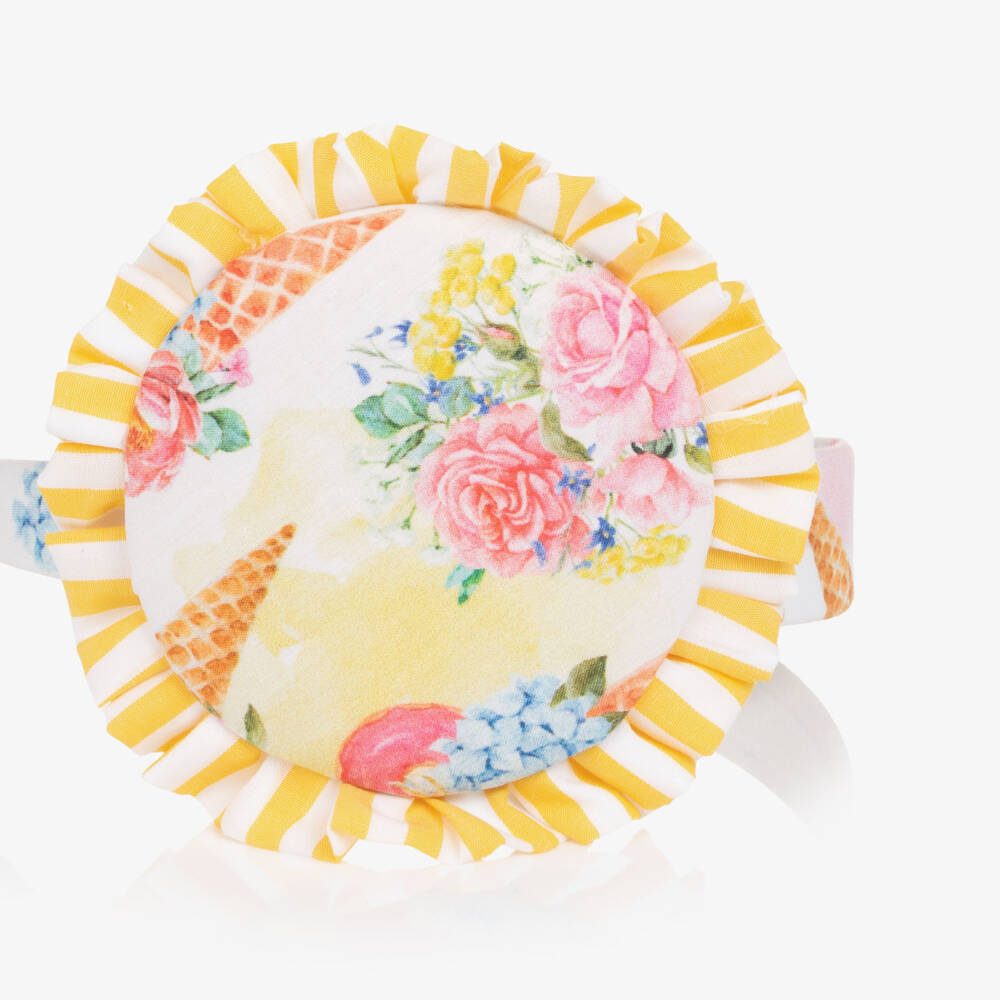 Rochy-Girls Yellow & Pink Floral Ice Cream Hairband | Childrensalon Outlet