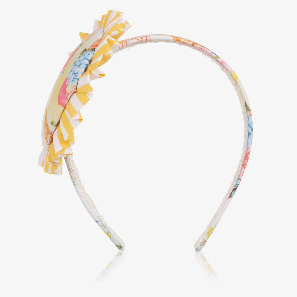 Rochy-Girls Yellow & Pink Floral Ice Cream Hairband | Childrensalon Outlet