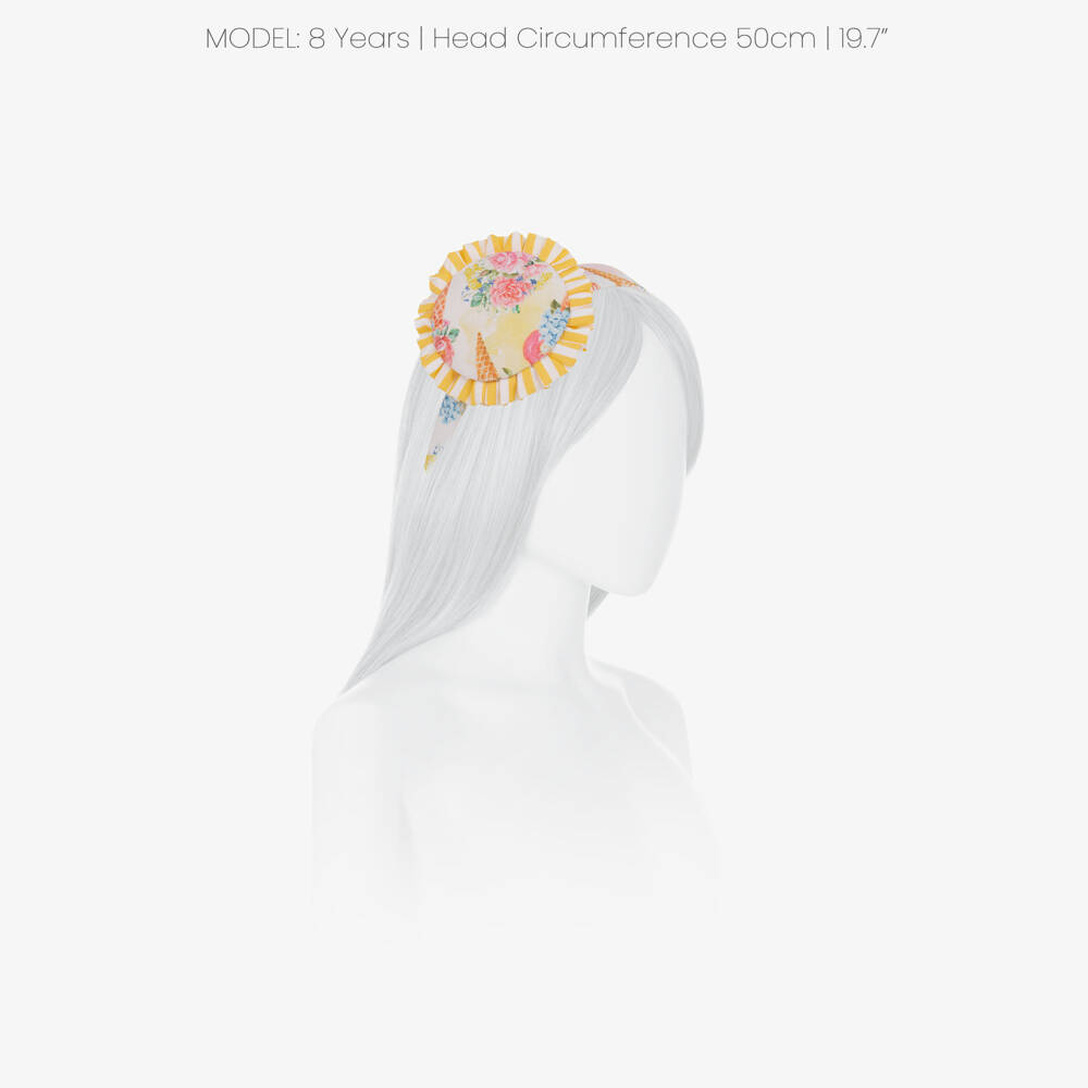 Rochy-Girls Yellow & Pink Floral Ice Cream Hairband | Childrensalon Outlet