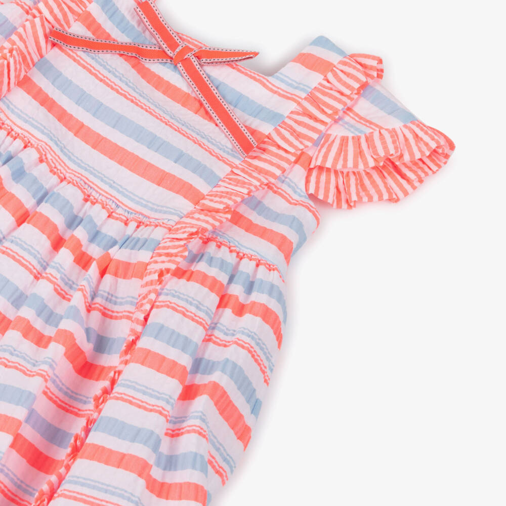 Rochy-Pink & Blue Neon Stripe Dress | Childrensalon Outlet