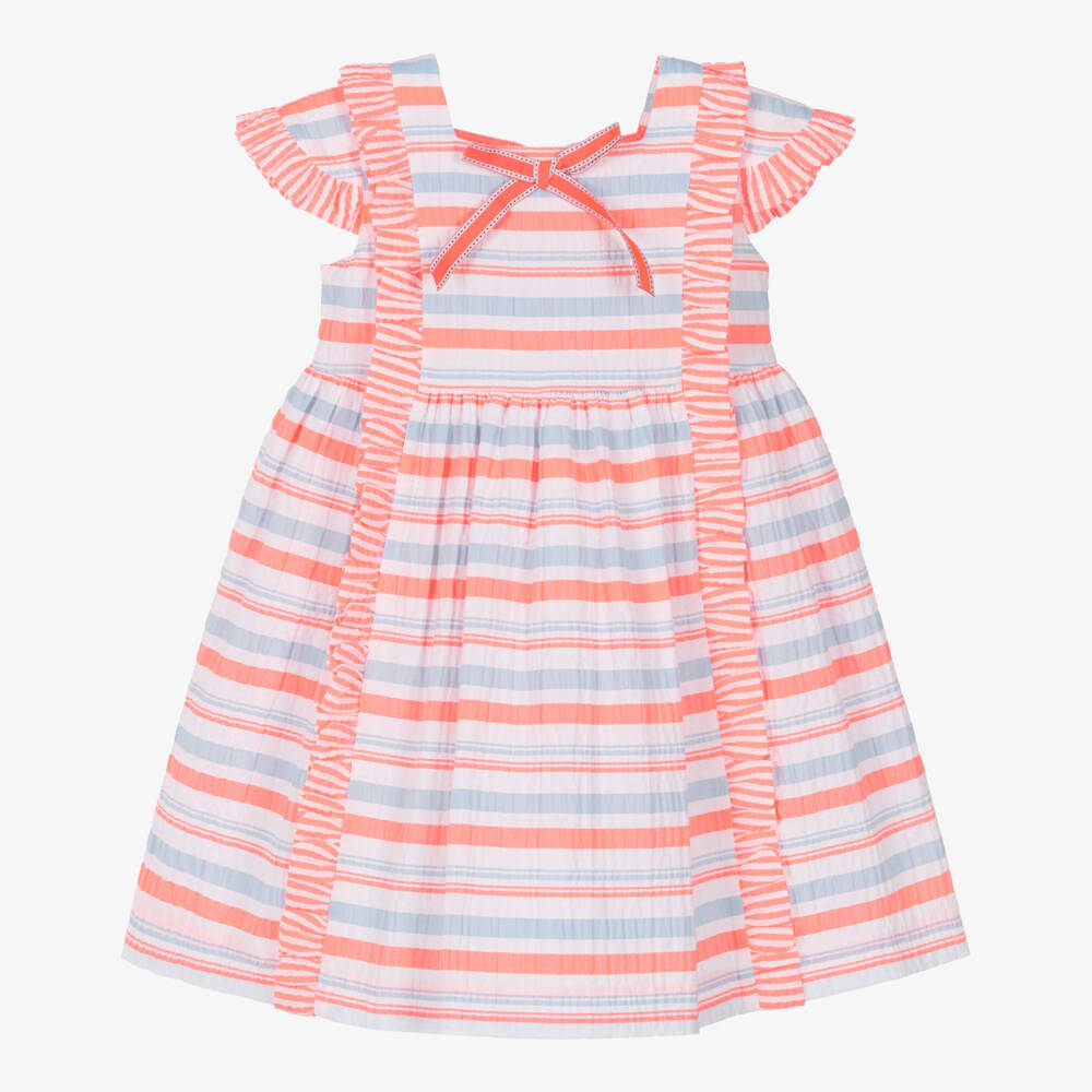 Rochy-Pink & Blue Neon Stripe Dress | Childrensalon Outlet