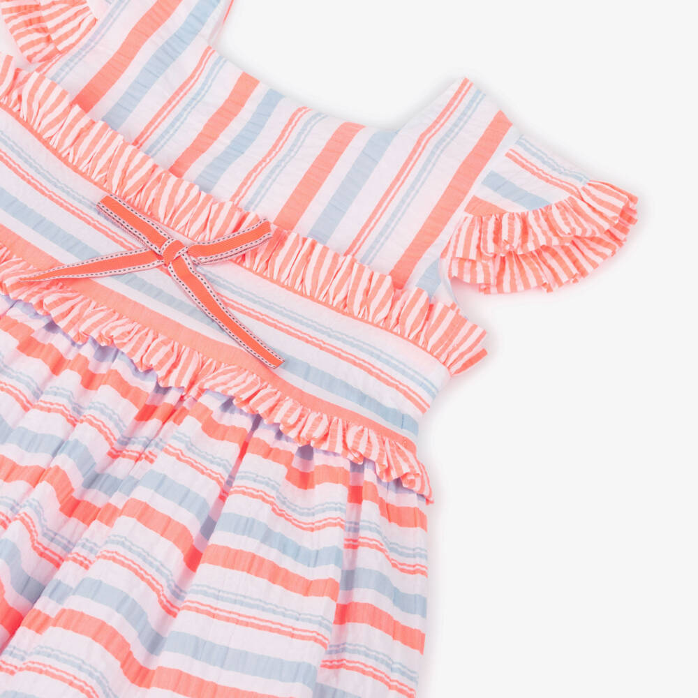 Rochy-Pink & Blue Neon Stripe Dress | Childrensalon Outlet