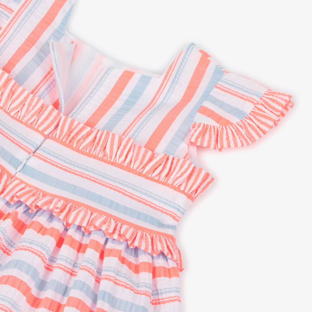 Rochy-Pink & Blue Neon Stripe Dress | Childrensalon Outlet