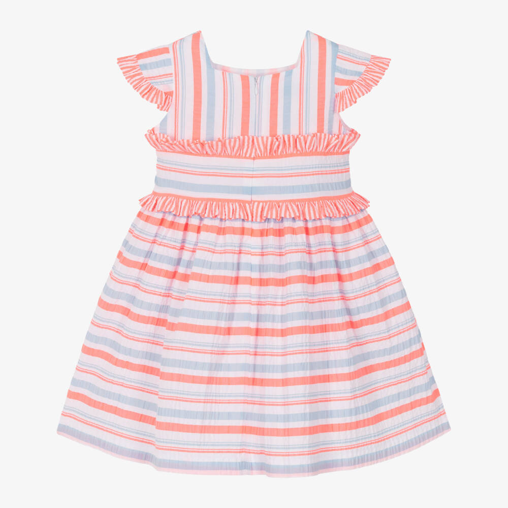 Rochy-Pink & Blue Neon Stripe Dress | Childrensalon Outlet