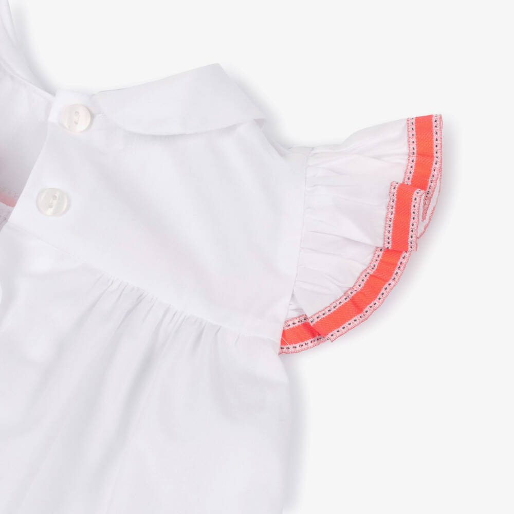 Rochy-Pink & Blue Neon Stripe Shorts Set | Childrensalon Outlet