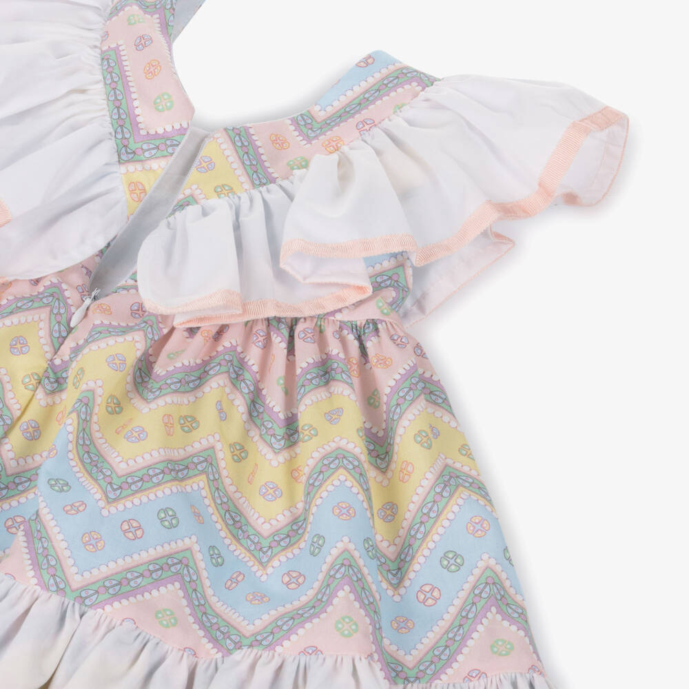 Rochy-Pink & Blue Zig Zag Baby Dress | Childrensalon Outlet