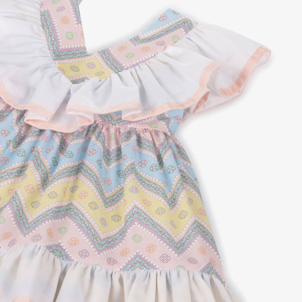 Rochy-Pink & Blue Zig Zag Baby Dress | Childrensalon Outlet