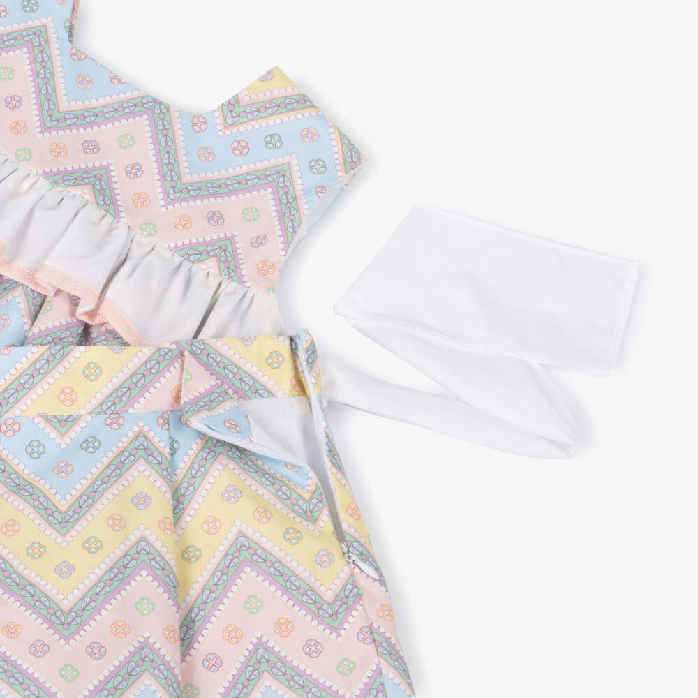 Rochy-Pink & Blue Zig Zag Shorts Set | Childrensalon Outlet