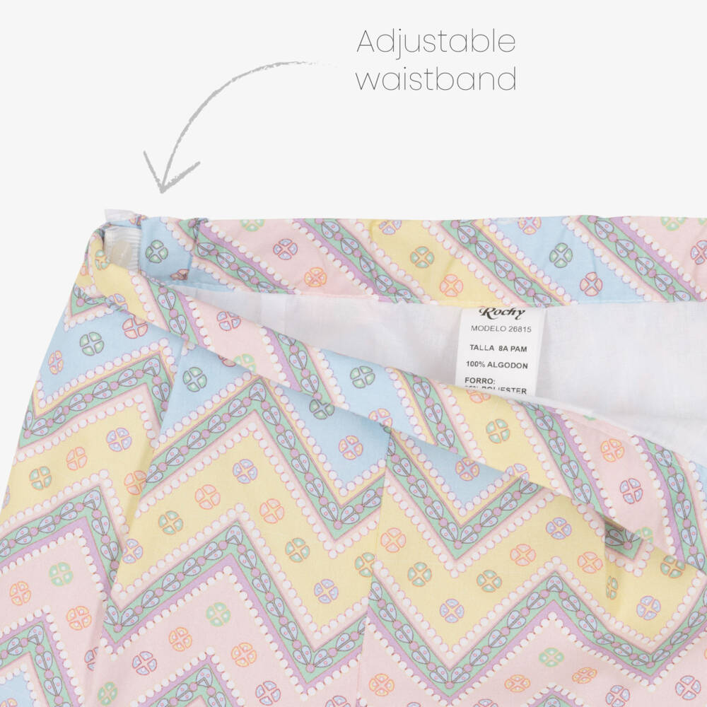 Rochy-Pink & Blue Zig Zag Shorts Set | Childrensalon Outlet