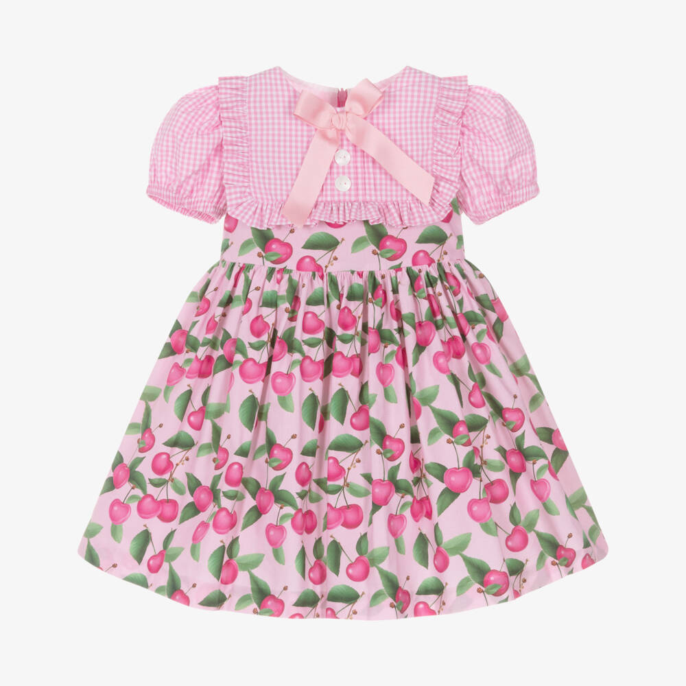 Rochy-Pink Cherries Dress | Childrensalon Outlet