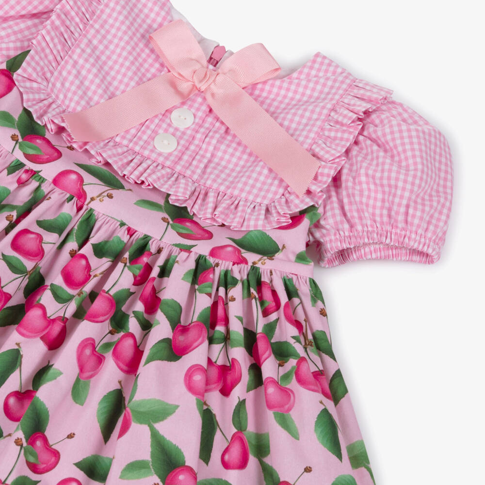 Rochy-Pink Cherries Dress | Childrensalon Outlet