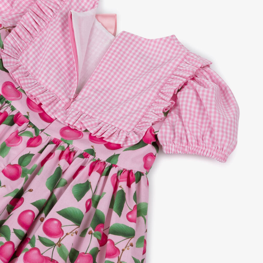 Rochy-Pink Cherries Dress | Childrensalon Outlet