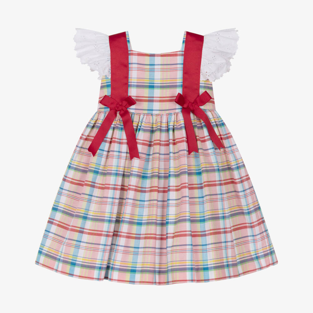 Rochy-Red Check & Bows Ss Dress | Childrensalon Outlet