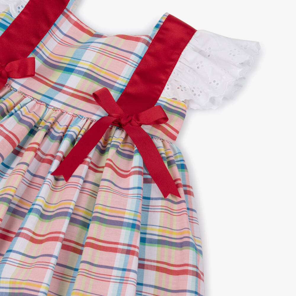 Rochy-Red Check & Bows Ss Dress | Childrensalon Outlet
