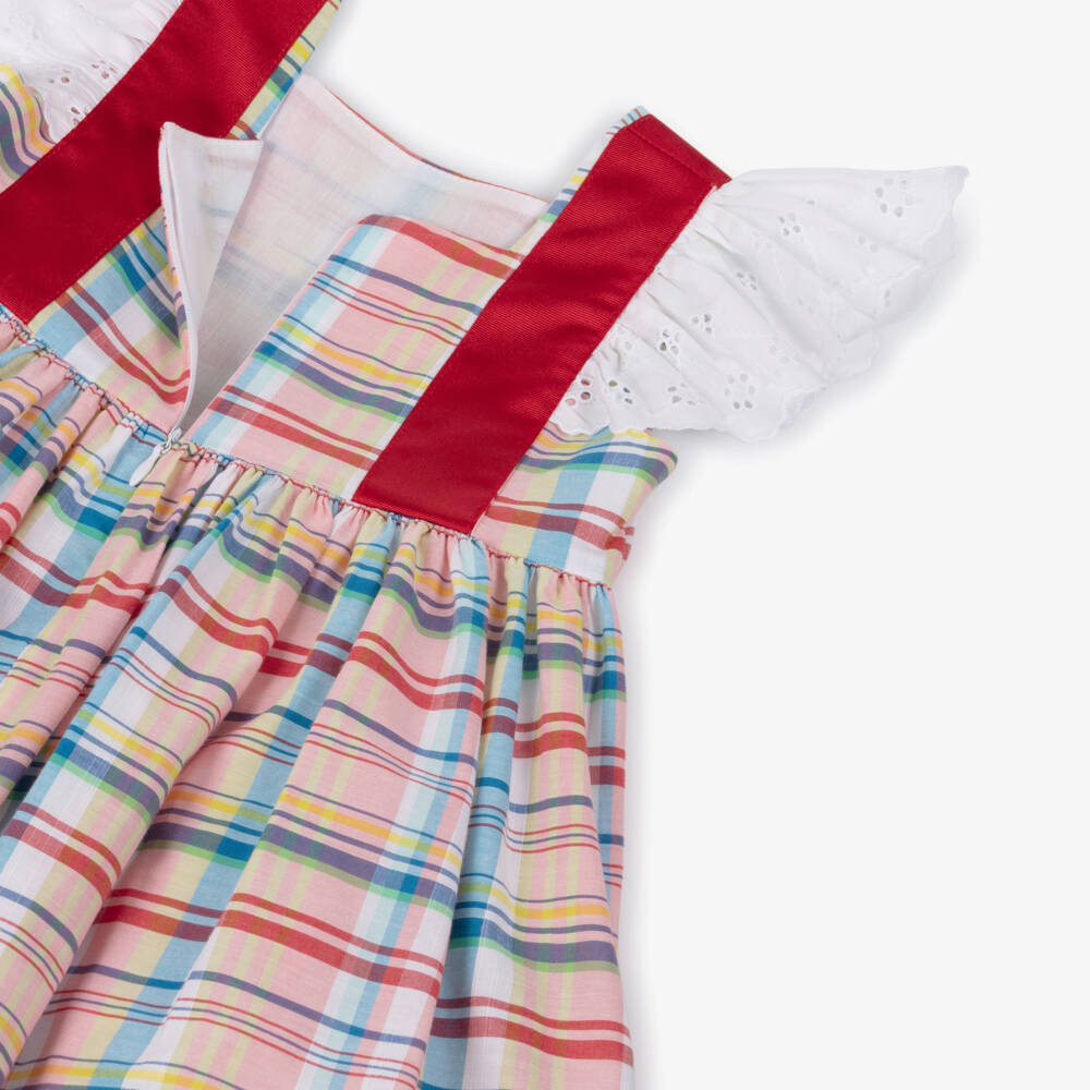Rochy-Red Check & Bows Ss Dress | Childrensalon Outlet