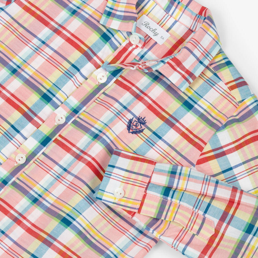 Rochy-Red Check Shorts Set | Childrensalon Outlet