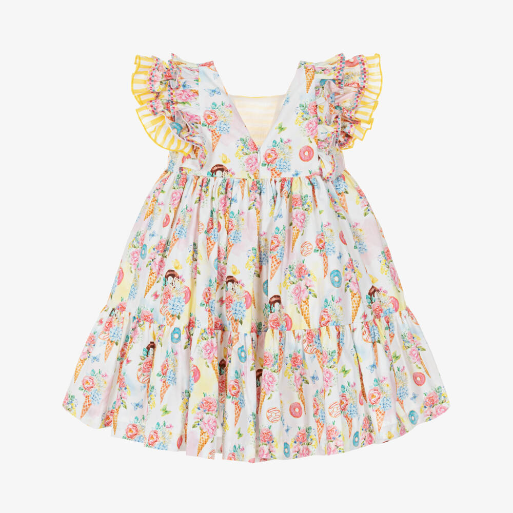 Rochy-White Sweets Baby Dress | Childrensalon Outlet