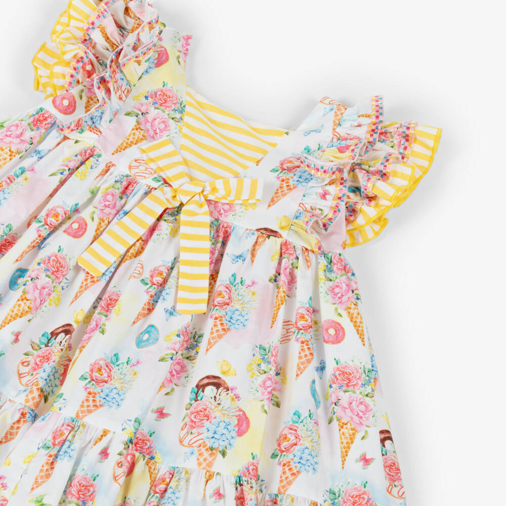 Rochy-White Sweets Baby Dress | Childrensalon Outlet