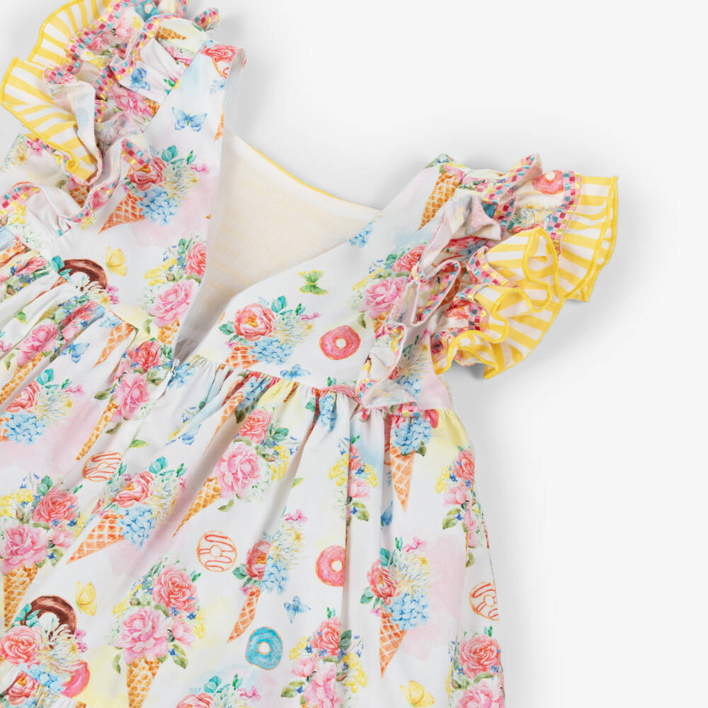 Rochy-White Sweets Baby Dress | Childrensalon Outlet
