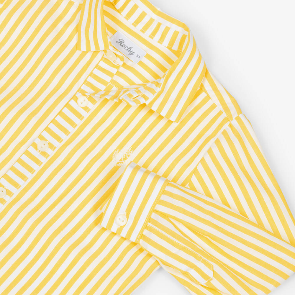 Rochy-Yellow Stripe Shorts Set | Childrensalon Outlet
