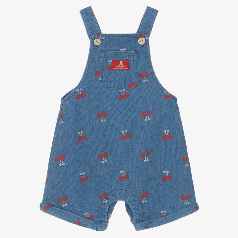 Rock Your Baby-Синий комбинезон с вишнями для малышей | Childrensalon Outlet