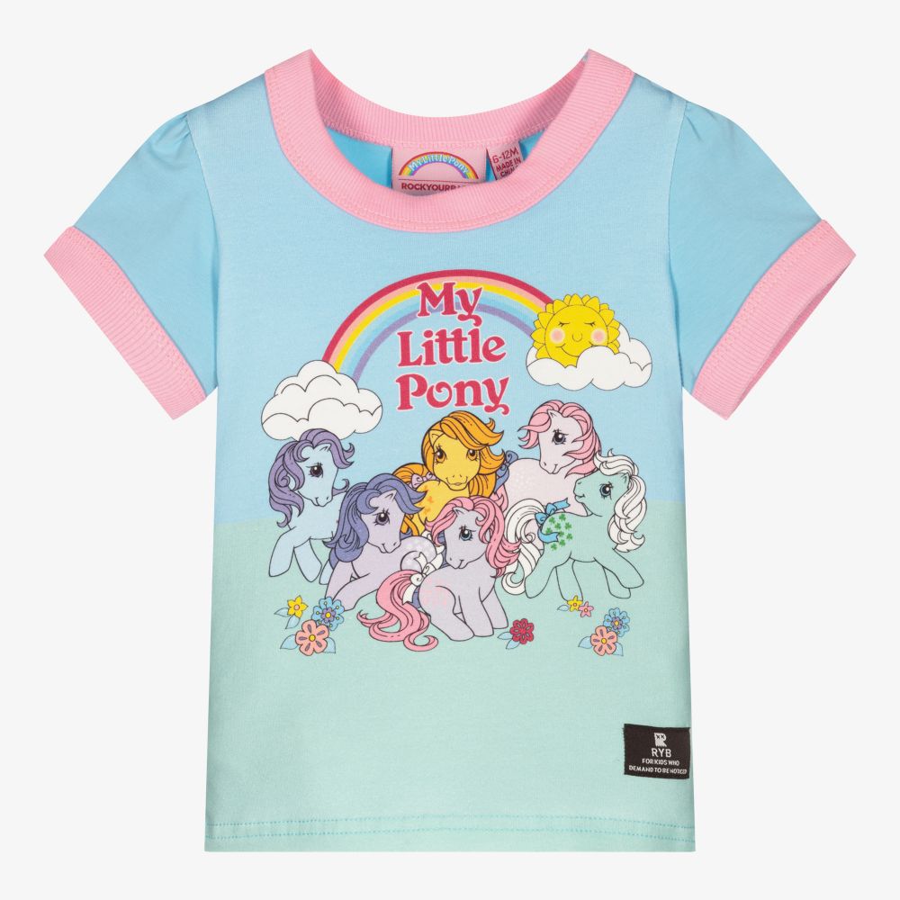 Rock Your Baby - Baby Girls Cotton Pony T-Shirt | Childrensalon