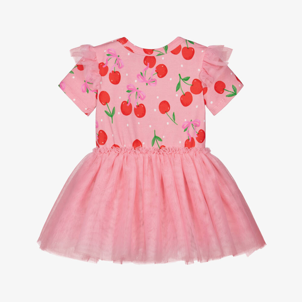 Rock Your Baby-Baby Girls Pink Cherry Jersey & Tulle Dress | Childrensalon Outlet