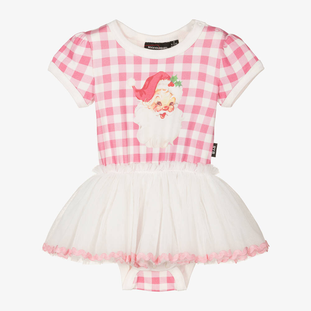 Rock Your Baby - Baby Girls Pink Gingham Tutu Dress | Childrensalon