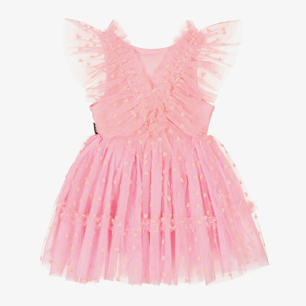Rock Your Baby-Baby Girls Pink Heart Tulle Dress | Childrensalon Outlet