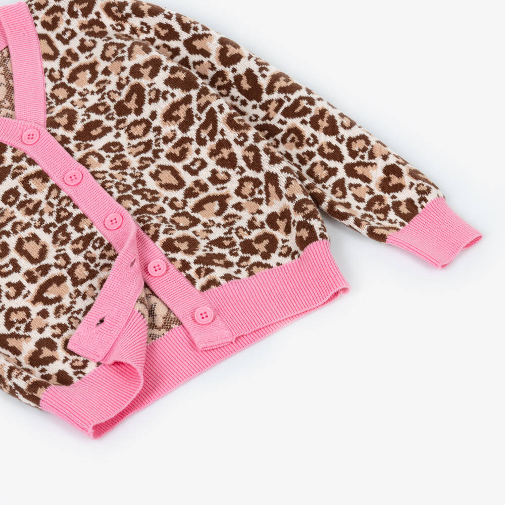Rock Your Baby-Beige Leopard Print Cardigan | Childrensalon Outlet