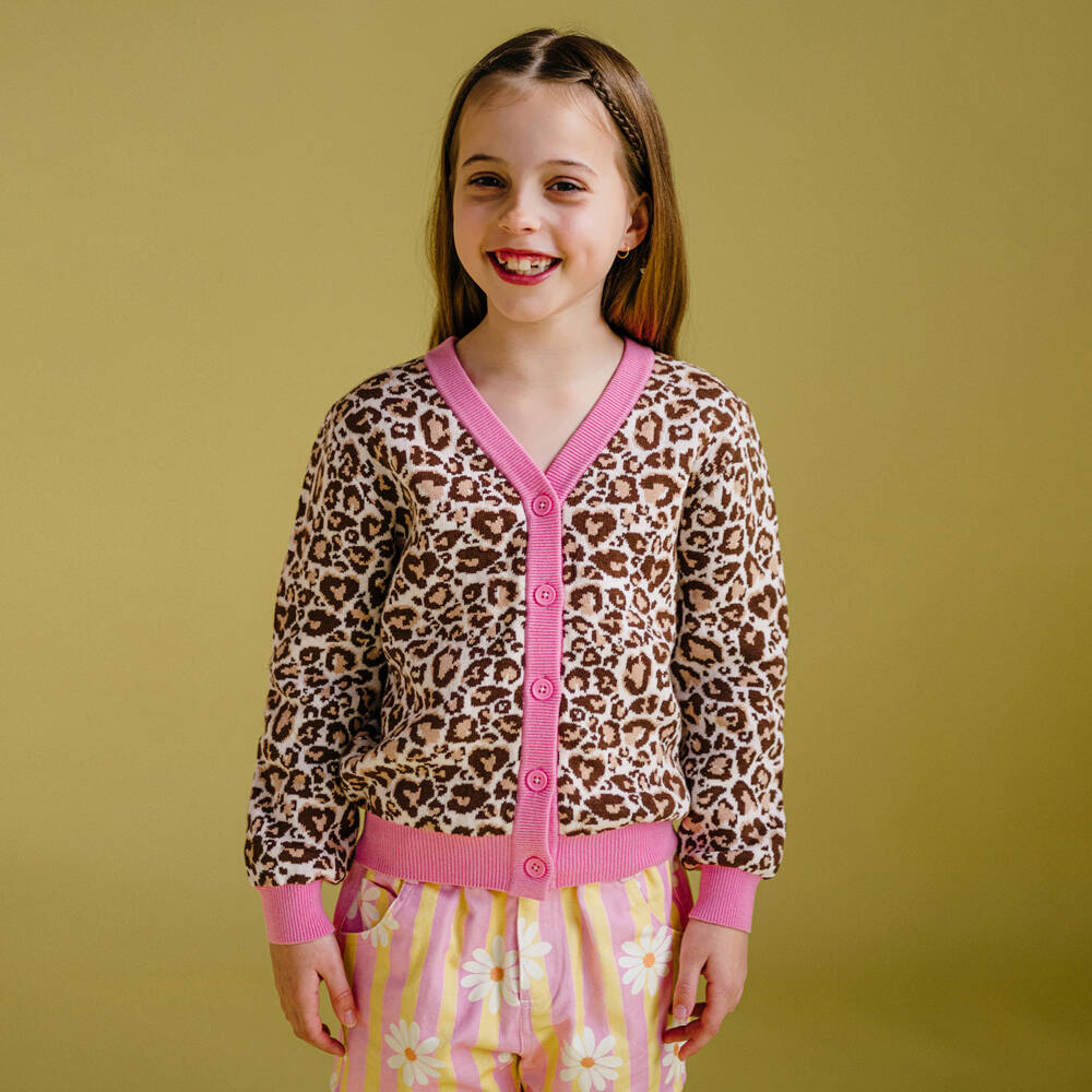 Rock Your Baby-Beige Leopard Print Cardigan | Childrensalon Outlet