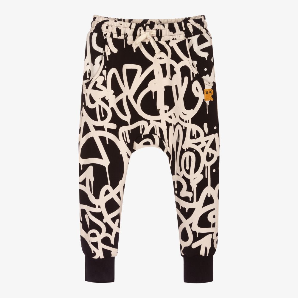 Rock Your Baby - Black & White Tag Joggers | Childrensalon