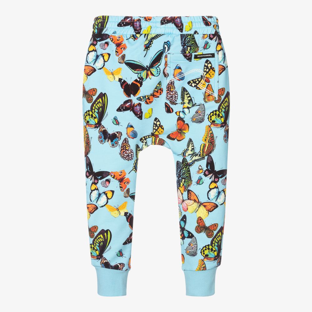 Rock Your Baby-جوغرز قطن جيرسي لون أزرق للبنات | Childrensalon Outlet