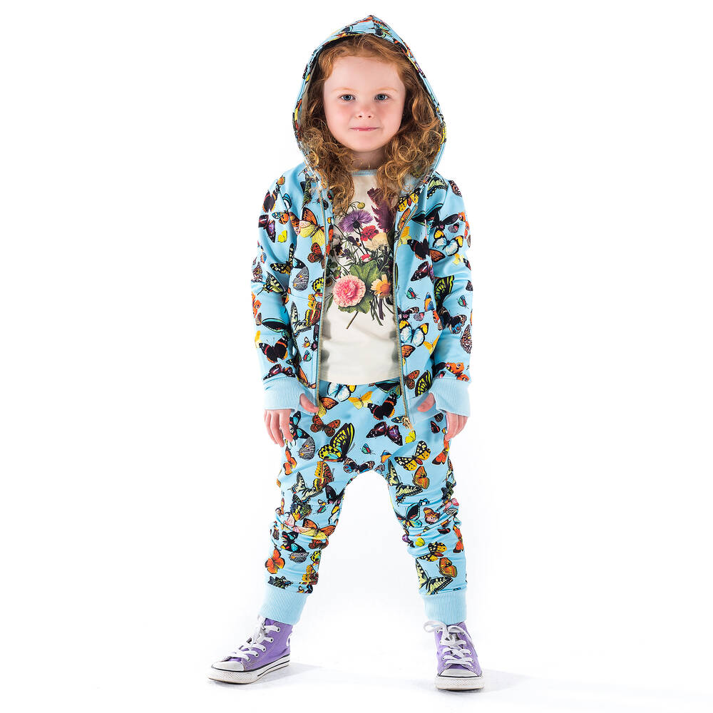 Rock Your Baby-جوغرز قطن جيرسي لون أزرق للبنات | Childrensalon Outlet