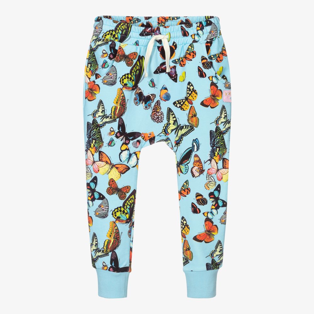 Rock Your Baby - Blue Butterflies Joggers | Childrensalon