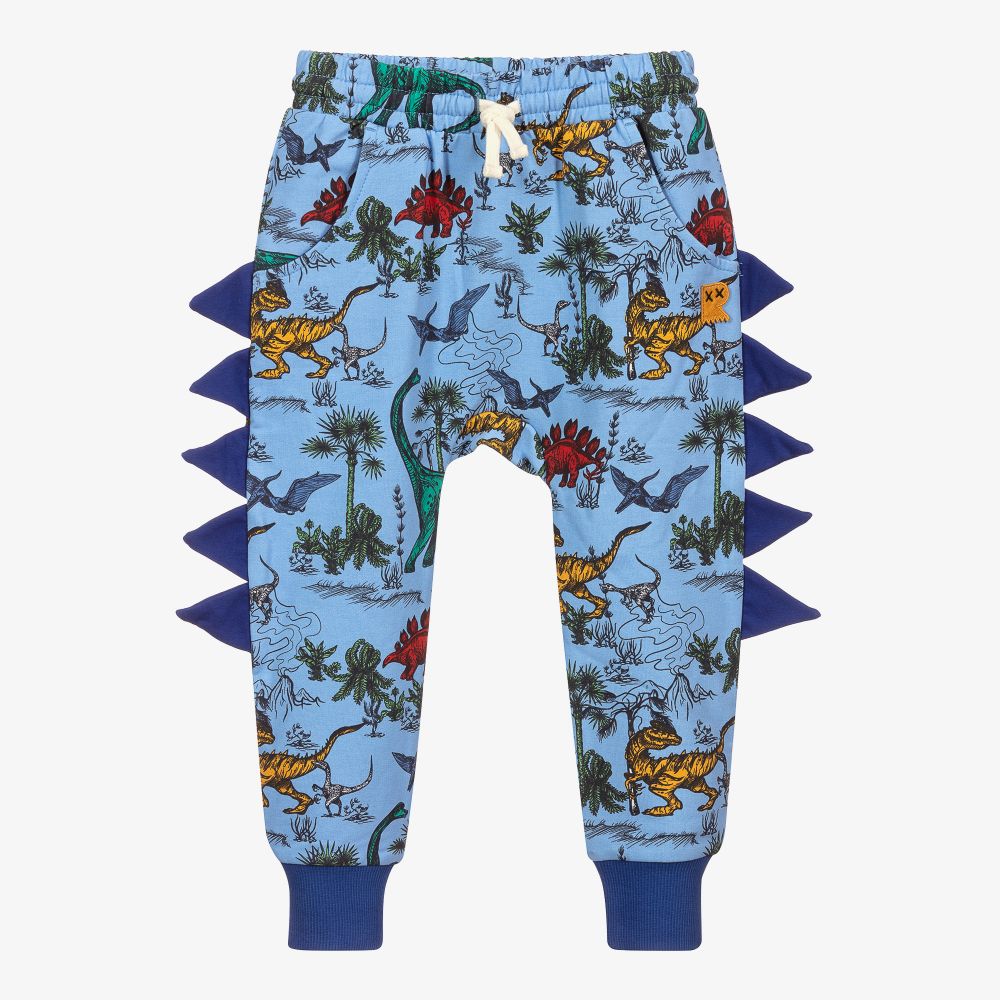 Rock Your Baby - Blaue Dino-Jogginghose aus Baumwolle | Childrensalon